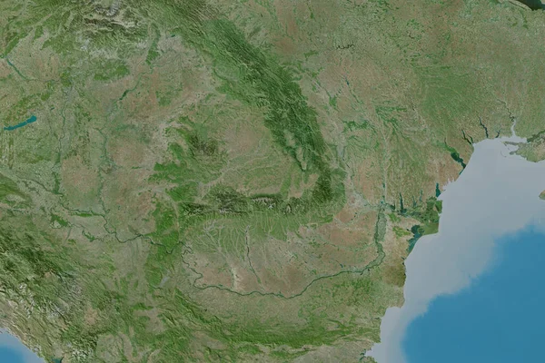Extended Area Romania Satellite Imagery Rendering — Stock Photo, Image