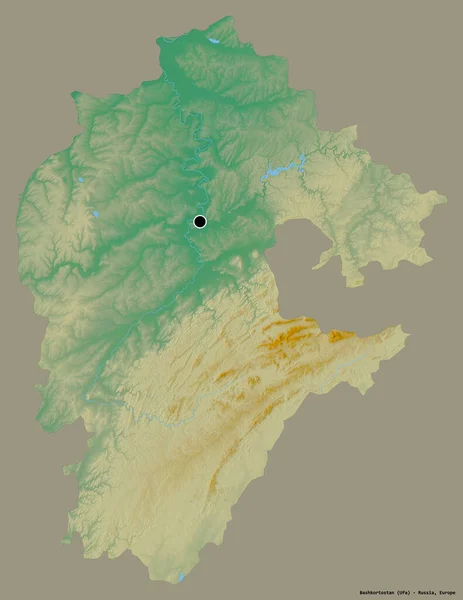 Rusya Cumhuriyeti Nin Başkenti Bashkortostan Katı Renk Arkaplanı Ile Izole — Stok fotoğraf