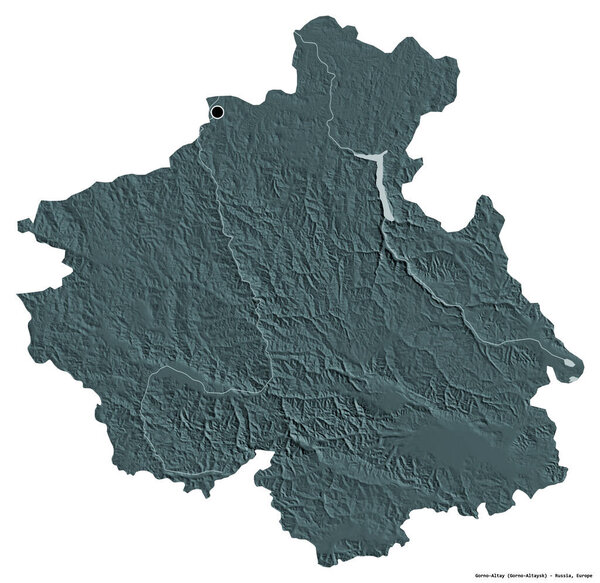 Gestalt Von Gorno Altai Republik Russland Mit Seiner Hauptstadt Isoliert — Stockfoto