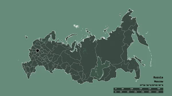 Спустошена Форма Росії Столицею Основним Регіональним Поділом Відокремленою Іркутською Областю — стокове фото