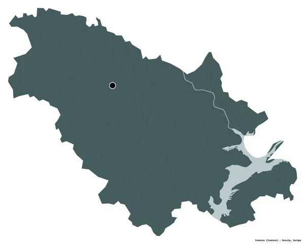 Gestalt Von Ivanovo Region Von Russland Mit Seiner Hauptstadt Isoliert — Stockfoto