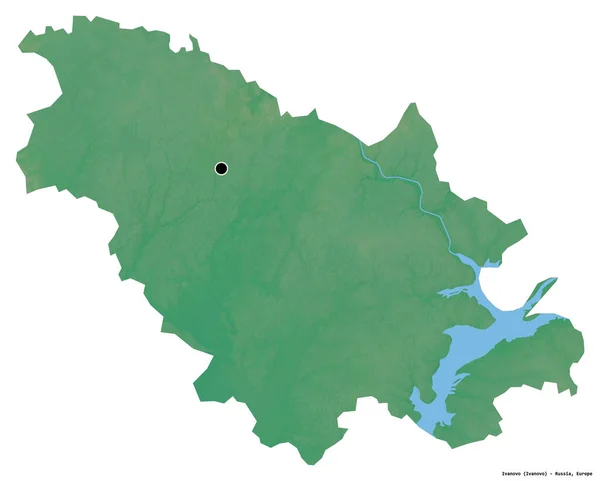 Alakja Ivanovo Oroszország Régió Főváros Elszigetelt Fehér Háttér Topográfiai Domborzati — Stock Fotó