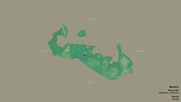 Zona Nenets Provincia Autónoma Rusia Aislada Sobre Fondo Sólido Una —  Fotos de Stock