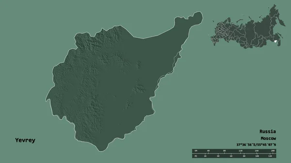 Gestalt Von Jewrey Der Autonomen Region Russlands Deren Hauptstadt Auf — Stockfoto