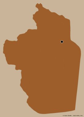 Suudi Arabistan 'ın başkenti Ar Riyad' ın katı renk arkaplanı ile izole edilmiş hali. Desenli dokuların bileşimi. 3B görüntüleme