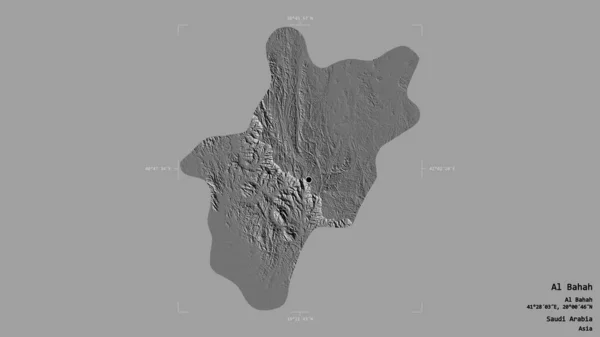 Територія Ель Баха Області Саудівської Аравії Ізольована Твердому Тлі Геодезичній — стокове фото