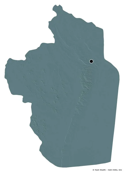 Forma Riyad Región Arabia Saudita Con Capital Aislada Sobre Fondo —  Fotos de Stock