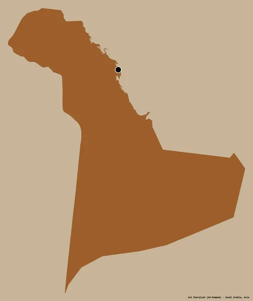 Tvar Ash Sharqiyah Oblast Saúdské Arábie Hlavním Městem Izolované Pevném — Stock fotografie