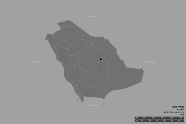 Zona Arabia Saudita Aislada Sobre Sólido Fondo Una Caja Confinamiento —  Fotos de Stock