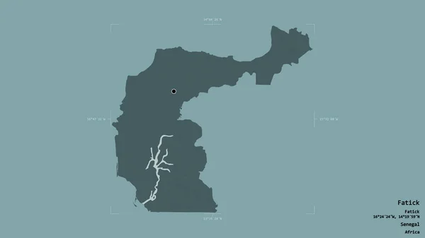 Περιοχή Fatick Περιφέρεια Σενεγάλης Απομονωμένη Στέρεο Υπόβαθρο Ένα Γεωγραφικό Πλαίσιο — Φωτογραφία Αρχείου