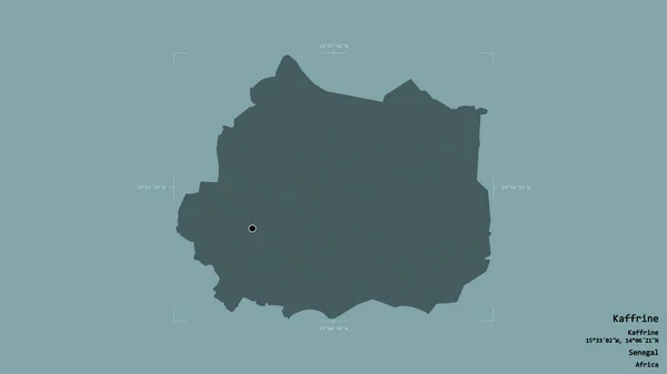 Площадь Кафрина Область Сенегала Изолирована Твердом Фоне Геореференцированной Ограничивающей Коробке — стоковое фото
