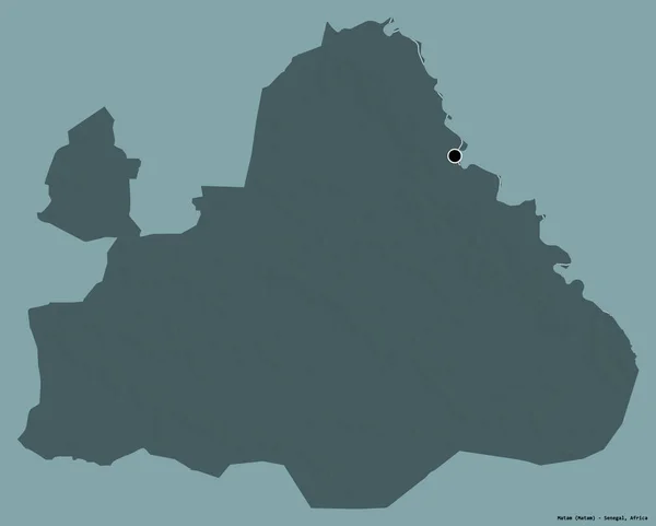 Forme Matam Région Sénégal Avec Capitale Isolée Sur Fond Couleur — Photo