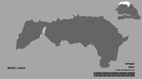 Tvar Saint Louis Oblast Senegalu Hlavním Městem Izolovaným Pevném Pozadí — Stock fotografie