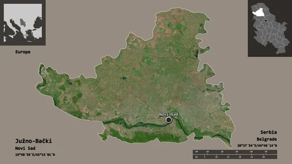 Форма Дзюзно Бачи Район Сербии Столица Шкала Расстояний Предварительные Просмотры — стоковое фото
