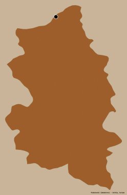 Sırbistan 'ın Podunavski ilçesi, başkenti sağlam bir renk zeminine sahip. Desenli dokuların bileşimi. 3B görüntüleme