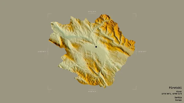 Zona Pirotski Distrito Serbia Aislada Sobre Fondo Sólido Una Caja — Foto de Stock