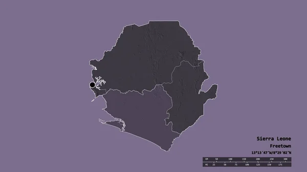 Απολιθωμένη Μορφή Της Σιέρα Λεόνε Πρωτεύουσα Κύρια Περιφερειακή Διαίρεση Και — Φωτογραφία Αρχείου