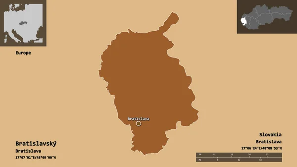 Form Von Bratislavsky Der Region Der Slowakei Und Ihrer Hauptstadt — Stockfoto