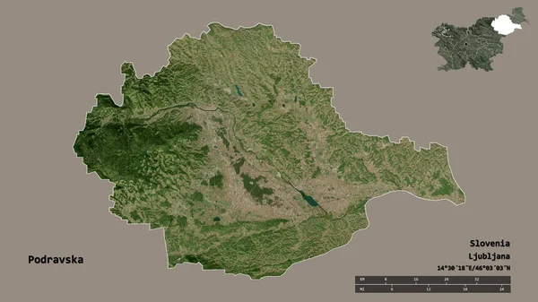 Vorm Van Podravska Statistische Regio Van Slovenië Waarvan Hoofdstad Een — Stockfoto