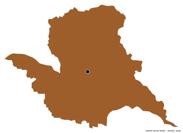 Vorm Van Pomurska Statistische Regio Van Slovenië Met Als Hoofdstad — Stockfoto