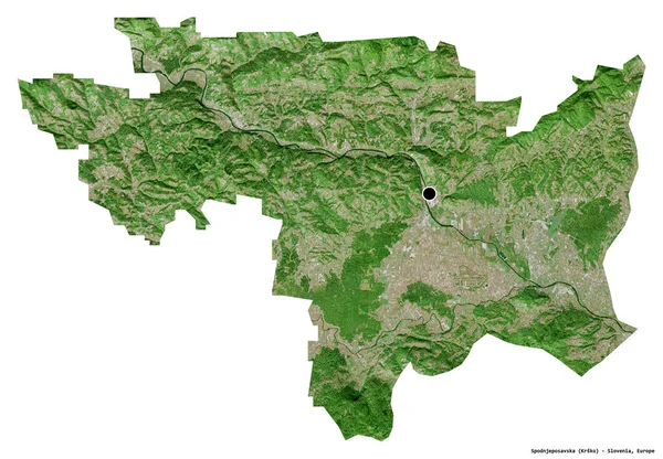 Slovenya Nın Istatistiksel Bölgesi Spodnjeposavska Nın Beyaz Arka Planda Sermayesi — Stok fotoğraf