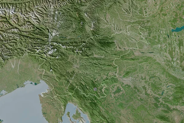 概要スロベニアの拡張領域 衛星画像 3Dレンダリング — ストック写真