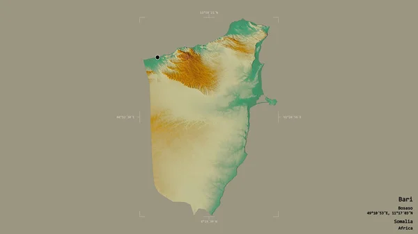 Région Bari Région Somalie Isolée Sur Fond Solide Dans Une — Photo