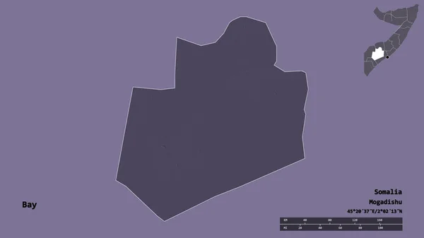 Σχήμα Του Κόλπου Περιοχή Της Σομαλίας Κεφάλαιό Του Απομονωμένο Στέρεο — Φωτογραφία Αρχείου