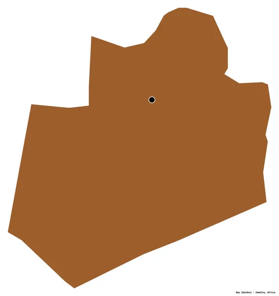 ソマリアの領域である湾の形で その首都は白い背景に孤立しています パターン化されたテクスチャの構成 3Dレンダリング — ストック写真