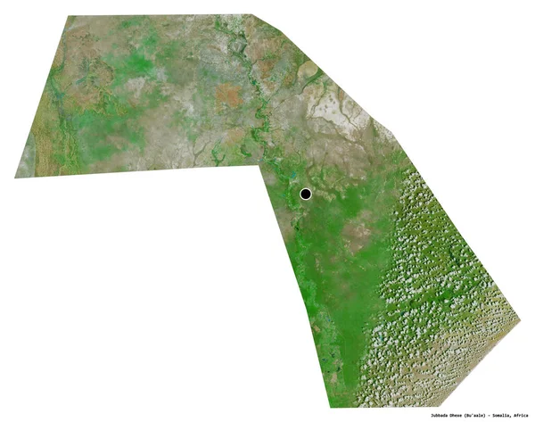 Forma Jubbada Dhexe Regione Della Somalia Con Sua Capitale Isolata — Foto Stock