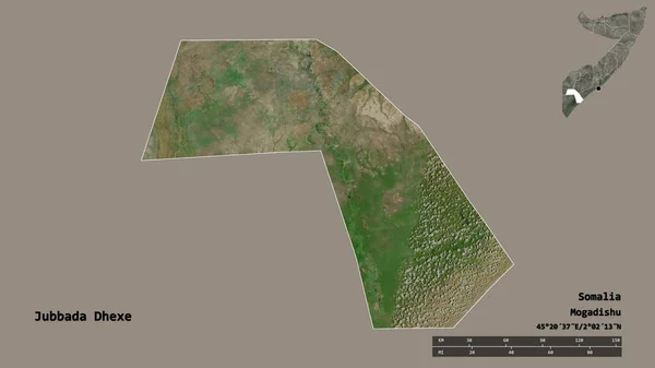 Forma Jubbada Dhexe Región Somalia Con Capital Aislada Sobre Fondo —  Fotos de Stock