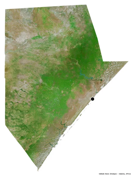 Jubbada Hoose Şekli Somali Bölgesi Başkenti Beyaz Arka Planda Izole — Stok fotoğraf