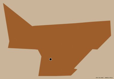 Somali 'nin Sool bölgesi, başkenti katı renk arkaplanı ile izole edilmiştir. Desenli dokuların bileşimi. 3B görüntüleme