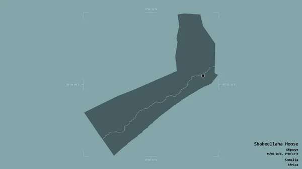 Area Shabeellaha Hoose Regione Della Somalia Isolata Uno Sfondo Solido — Foto Stock
