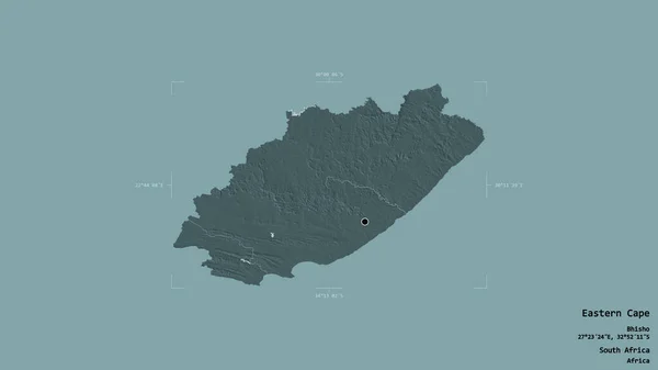 Територія Східного Кейпу Провінції Південна Африка Ізольована Твердому Тлі Геодезичному — стокове фото