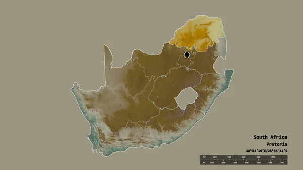 Απολιθωμένη Μορφή Της Νότιας Αφρικής Πρωτεύουσα Κύρια Περιφερειακή Διαίρεση Και — Φωτογραφία Αρχείου