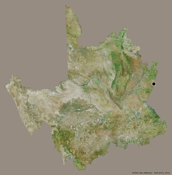 Form Norra Kapprovinsen Provinsen Sydafrika Med Sin Huvudstad Isolerad Solid — Stockfoto