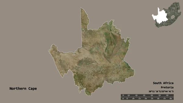 Форма Північної Капської Провінції Південної Африки Столицею Ізольованою Твердому Тлі — стокове фото