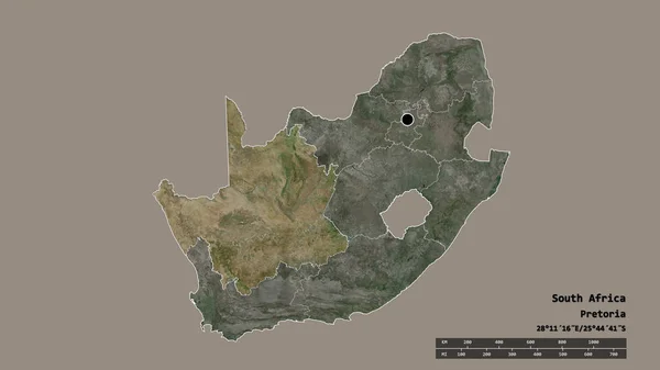 Зневірена Форма Південної Африки Столицею Основним Регіональним Поділом Відокремленим Районом — стокове фото
