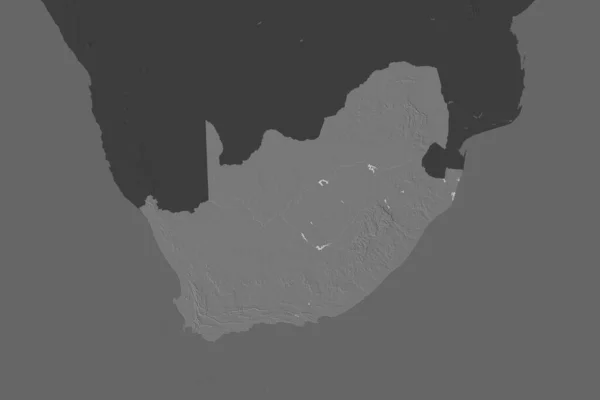 Σχήμα Της Νότιας Αφρικής Που Χωρίζονται Από Την Αφυδάτωση Των — Φωτογραφία Αρχείου