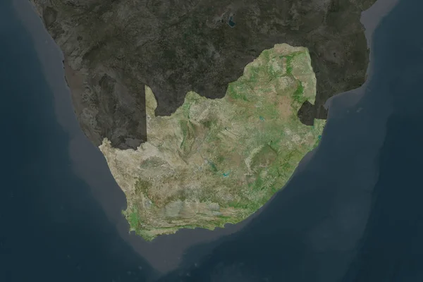 Gestalt Südafrikas Getrennt Durch Die Entwässerung Benachbarter Gebiete Satellitenbilder Rendering — Stockfoto