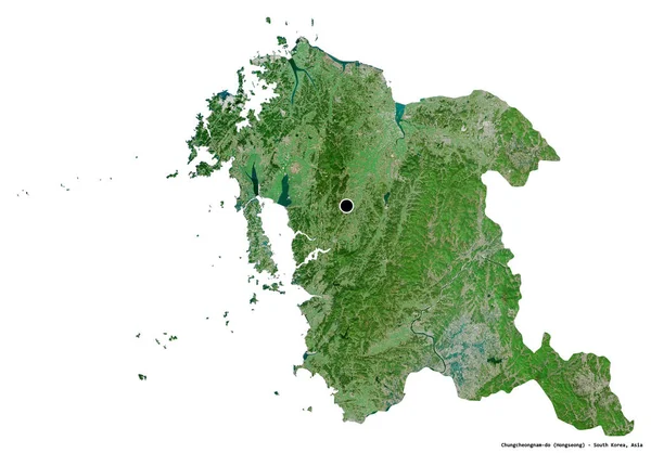 Güney Kore Nin Başkenti Chungcheongnam Nun Beyaz Arka Planda Izole — Stok fotoğraf