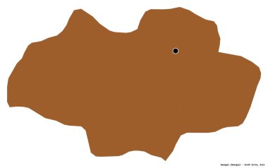 Güney Kore 'nin başkenti Gwangju' nun beyaz arka planda izole edilmiş hali. Desenli dokuların bileşimi. 3B görüntüleme