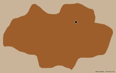 Güney Kore 'nin başkenti Gwangju' nun katı renk arkaplanı ile izole edilmiş hali. Desenli dokuların bileşimi. 3B görüntüleme