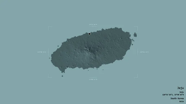 Zona Jeju Provincia Corea Del Sur Aislada Sobre Sólido Fondo — Foto de Stock