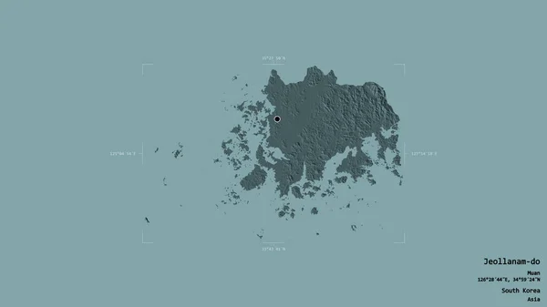 Gebiet Von Jeollanam Provinz Südkorea Isoliert Auf Einem Soliden Hintergrund — Stockfoto