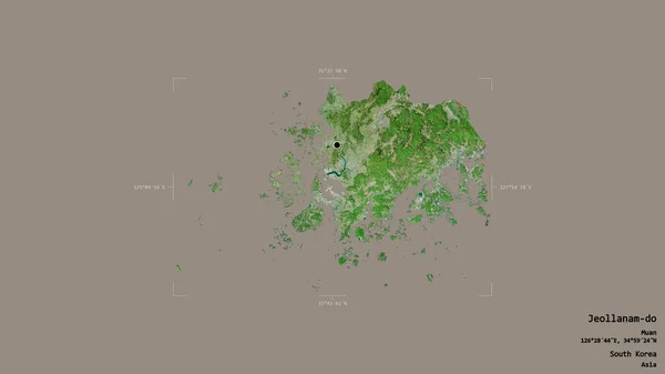 Área Jeollanam Província Coreia Sul Isolada Fundo Sólido Uma Caixa — Fotografia de Stock