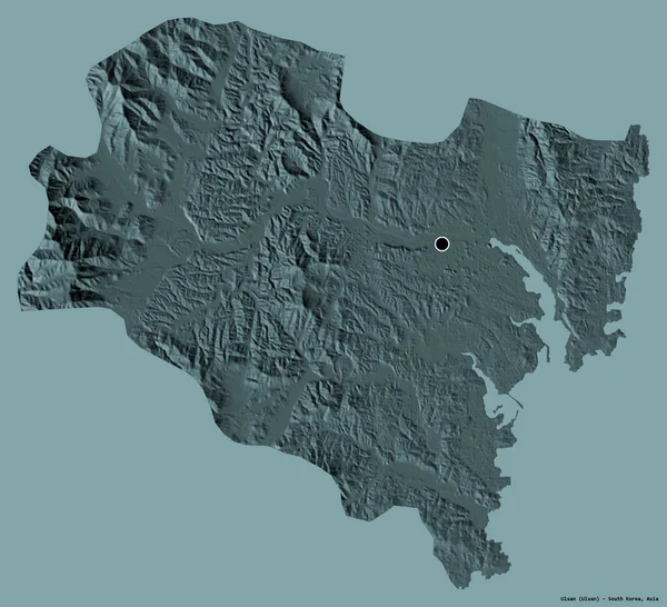 Σχήμα Του Ulsan Μητροπολιτική Πόλη Της Νότιας Κορέας Κεφάλαιό Της — Φωτογραφία Αρχείου