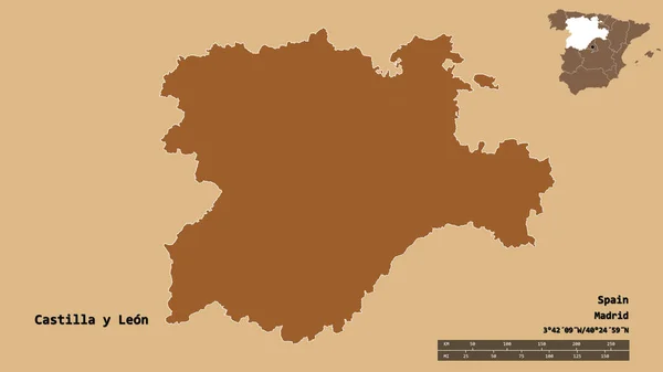 Vorm Van Castilla Leon Autonome Gemeenschap Van Spanje Met Hoofdstad — Stockfoto
