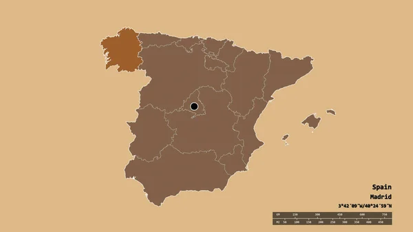 스페인의 형태와 중심의 갈라티아 지역의 지역이 있었다 라벨이요 패턴이 텍스처 — 스톡 사진